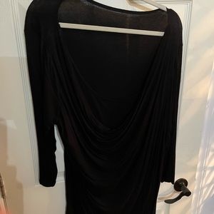 🥰 4/$25- Cowl Neck Double Layer Tee - Plus